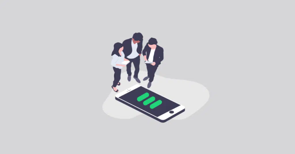 6 Must-Know Technology Trends Shaping 2021 and Beyond for SMBs 1 Mobile phone graphic for a technology trend blog.